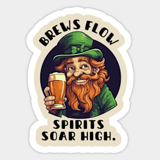 Cheers to St. Patrick's, green and glorious! Sticker